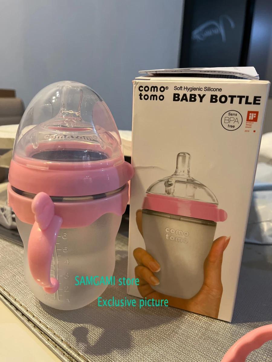 Biberons 2 Pack biberon sans BPA enfants biberon en silicone vert/rose 5 oz et 8 oz