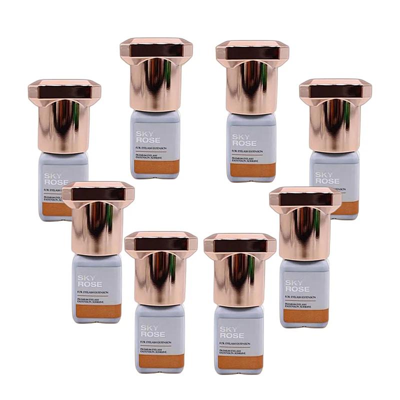 Colle Rose ciel forte à séchage rapide pour Extensions de cils, 5/10 pièces, 5ml, rétention adhésive