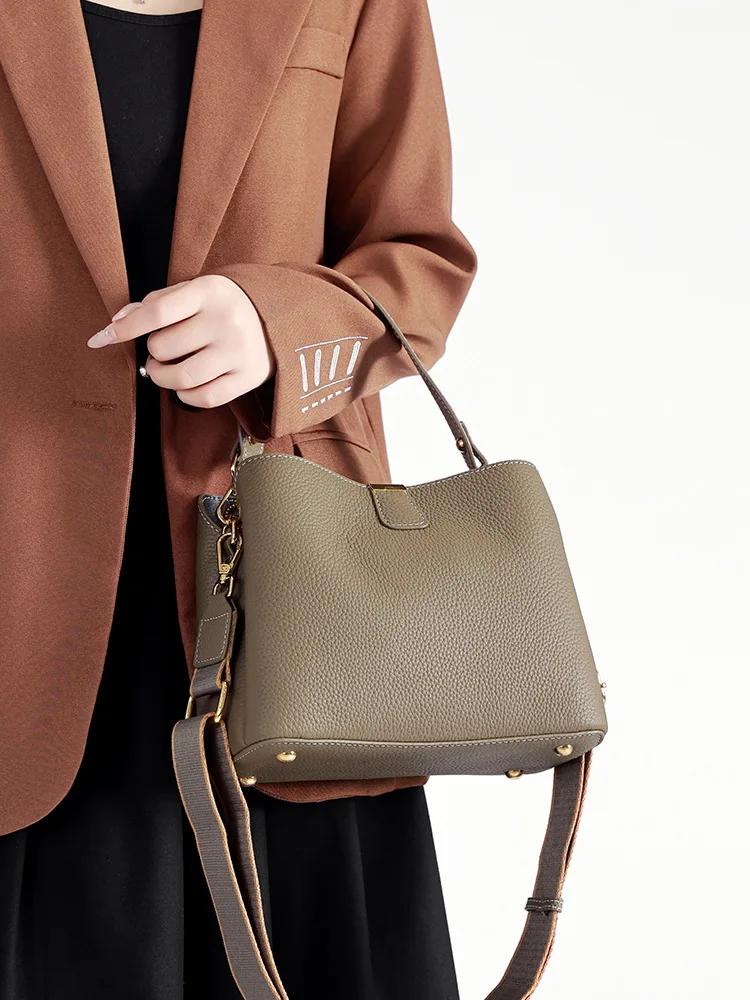 Sac à bandoulière 100% en cuir véritable pour femmes, sac à bandoulière d'été 2025, sac à main Desig