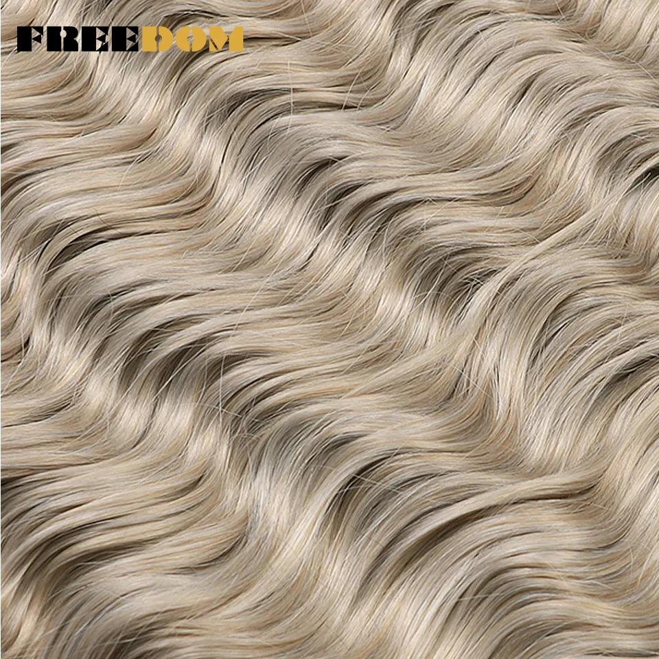 EDOM-Extensions de Cheveux Tressés Synthétiques Bouclés Naturels, Tresses Ondulées, Ombrées, Blondes