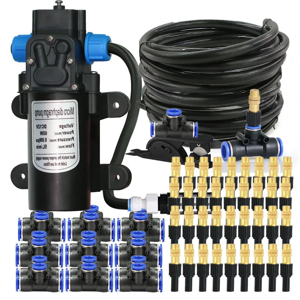 Kit de pulvérisation de pompe auto-amorçante, alimentation électrique 110-220V, pour serre et jardin