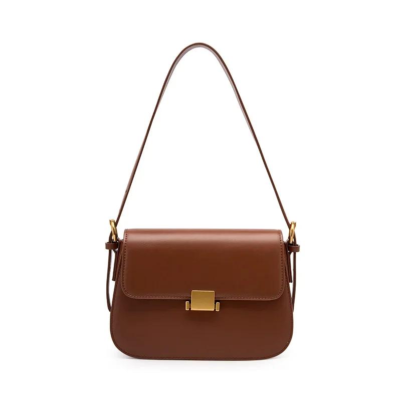 Sac à bandoulière en cuir véritable pour femme, sac à ati elles, sac messager pour femme, petit sac