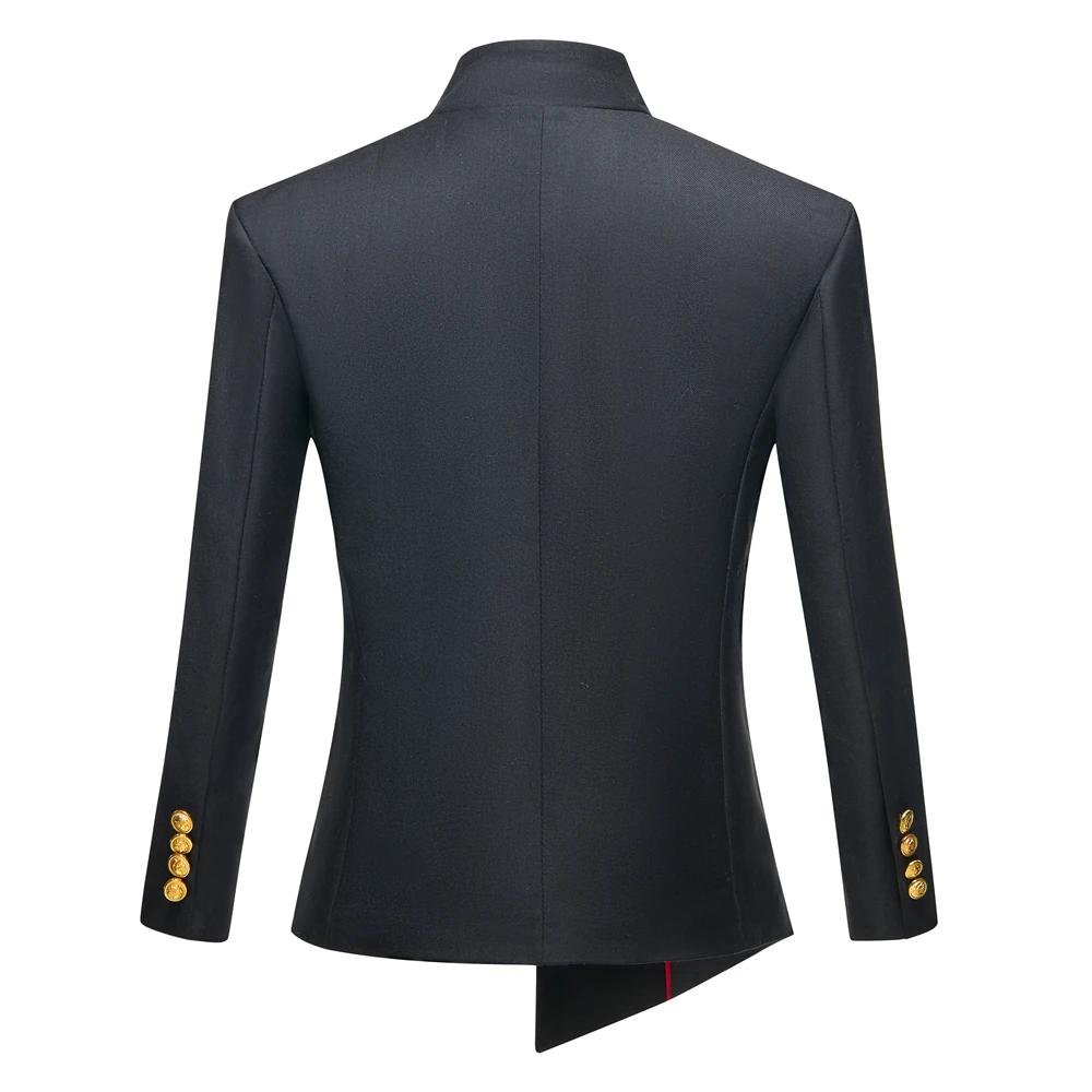 Ensemble de costume deux pièces pour enfants, boutons dorés, coupe cintrée, smoking formel, vêtement