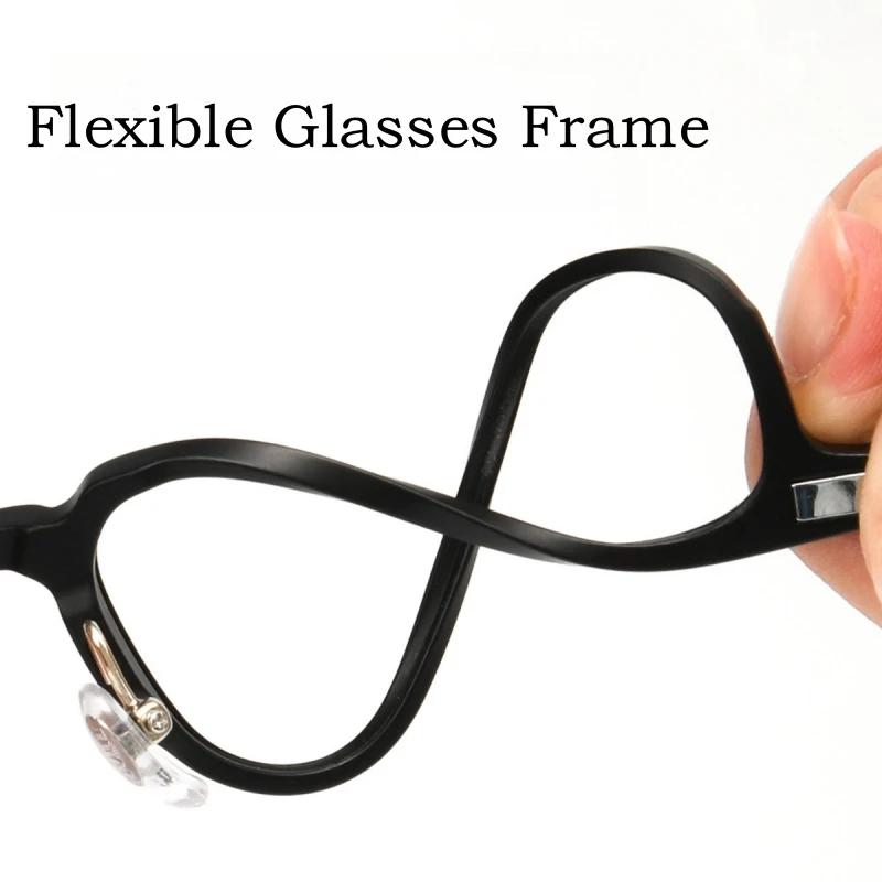 YIMARUILI 1 + 4 lunettes à clipser magnétiques rondes rétro pour hommes et femmes TR90 monture de lu