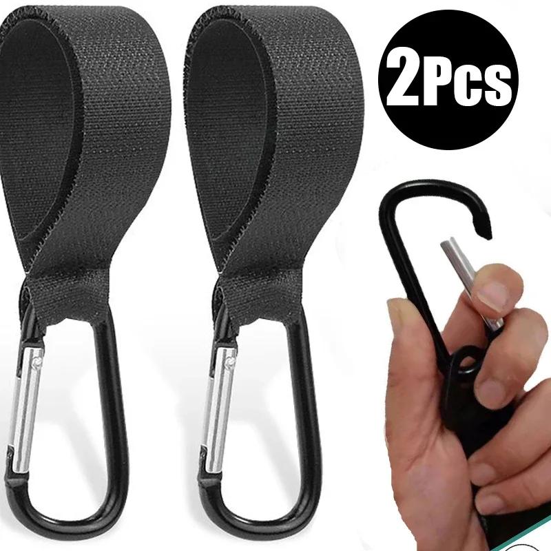 5/2 pièces bébé poussette crochet clip en alliage d'aluminium mousqueton chariot organisateur sac à