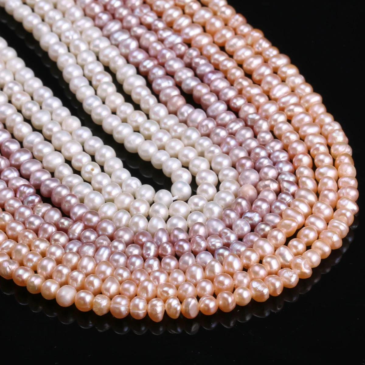 Perles Rondes de Culture d'Eau Douce, AA 36cm, 100% Naturelles, pour Bijoux, Collier, Bracelet, 13 A
