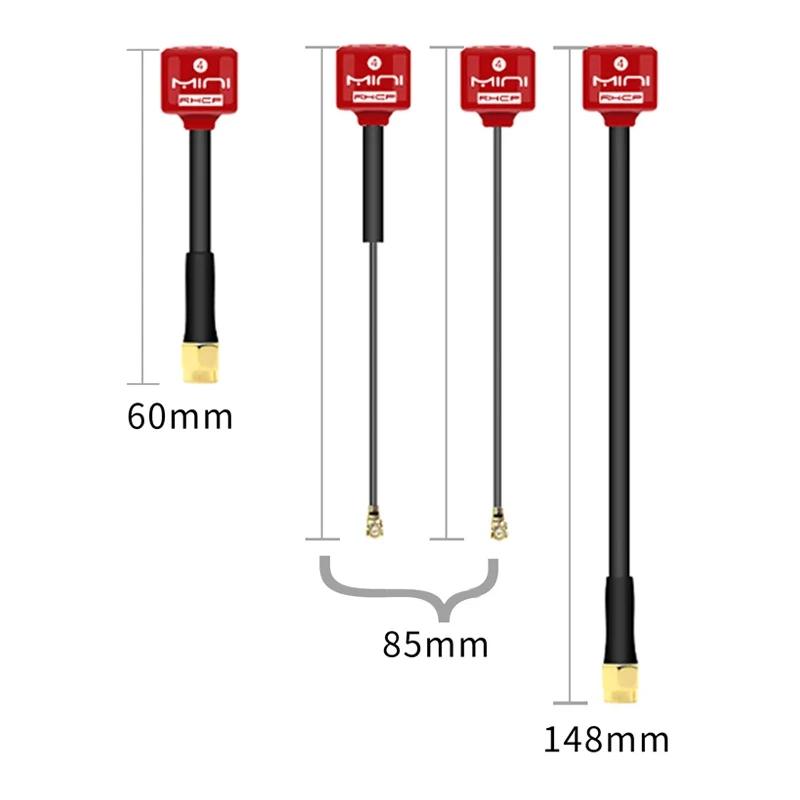 Antenne Lollipop 4 RHCP 5.8G, transmetteur/récepteur FPV 2.8Dbi à gain élevé, SMA/RP-SMA/MMCX/UFL po