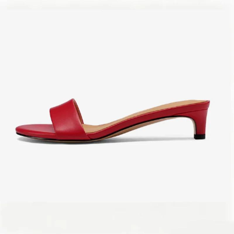 JOZHAMTA 2026 Nouvelles Sandales à Talon Moyen en Cuir Véritable pour Femme, Tailles 34-43, Idéales