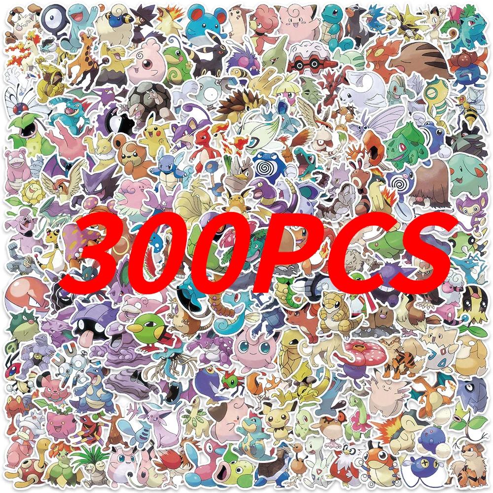 100/200/300 pièces Pokemon Kawaii Pikachu autocollants décoration décalcomanies ordinateur portable