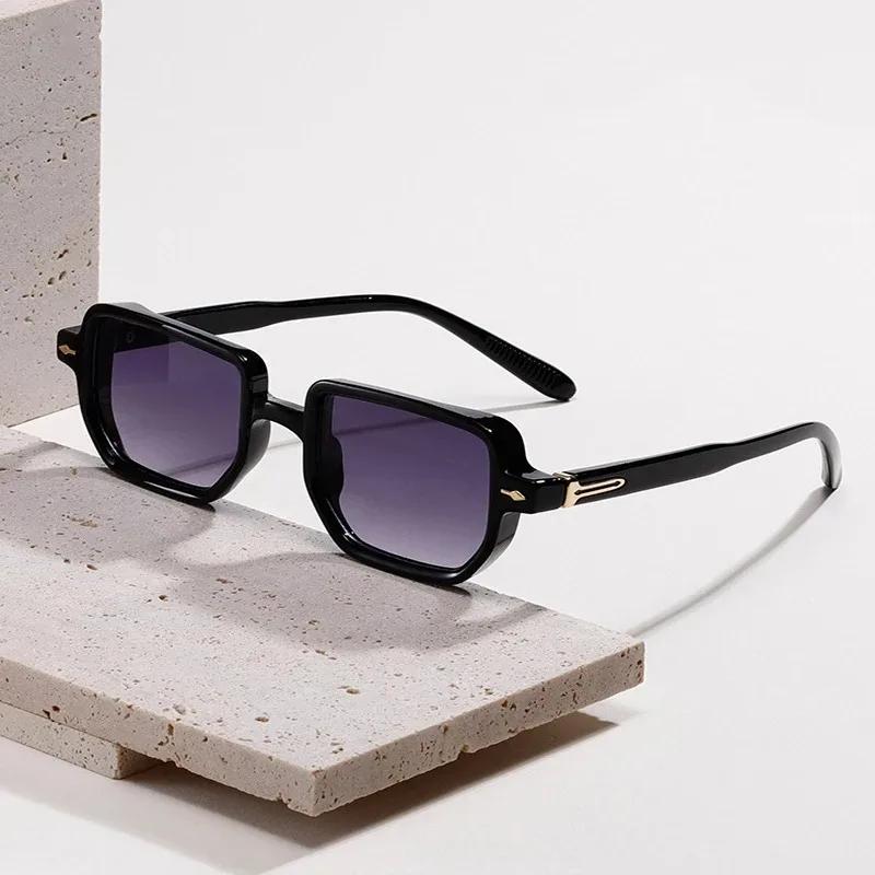 Lunettes de soleil rectangulaires pour hommes et femmes, lunettes de soleil pour documents de bonbon