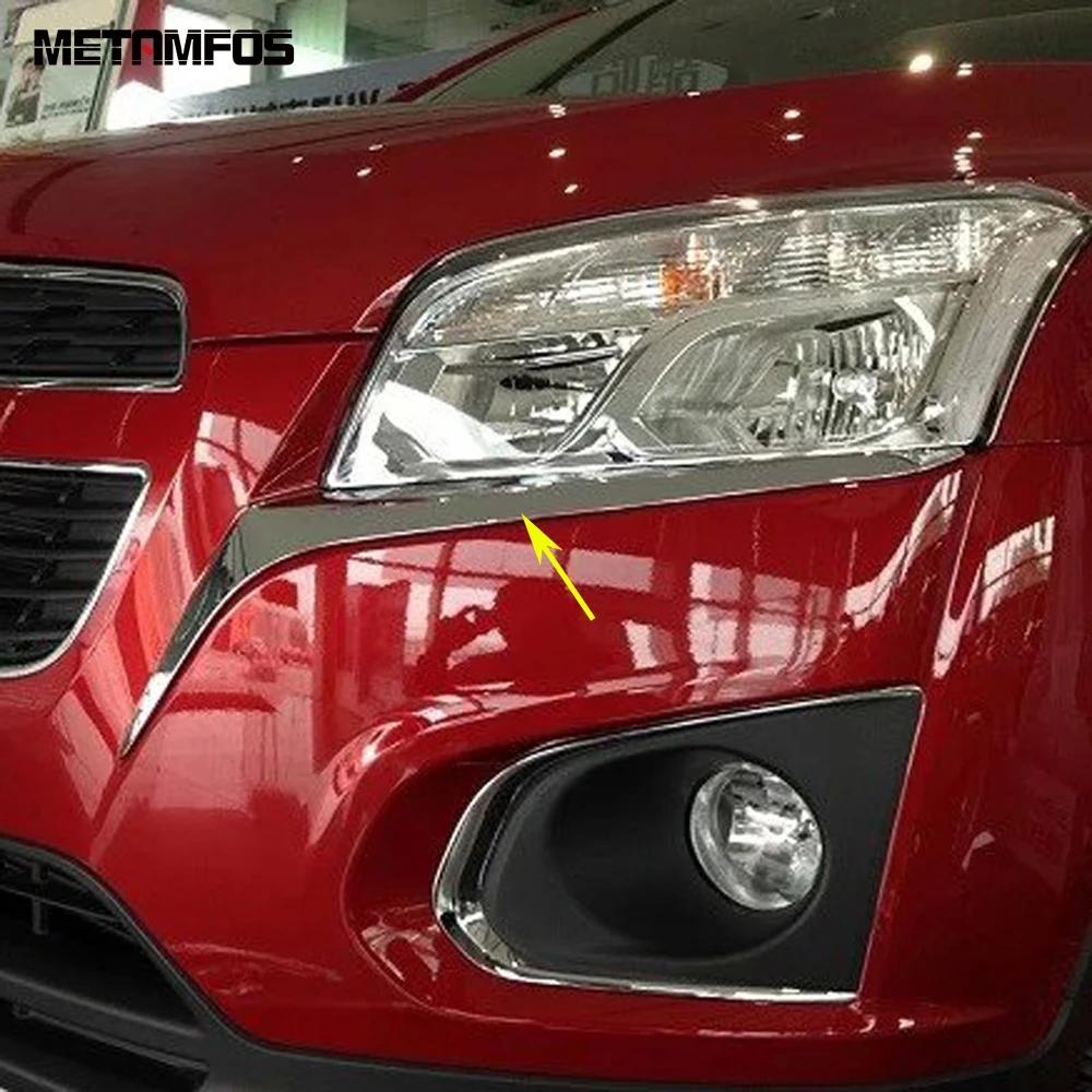 Bande de phare chromé pour Chevrolet Trax, accessoires de garniture de voiture, feu avant pour yeux,