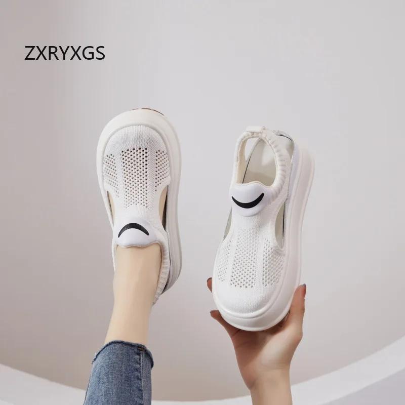 ZXRYXGS 2025 nouvelles baskets d'été sandales femmes maille chaussures décontractées respirantes pla