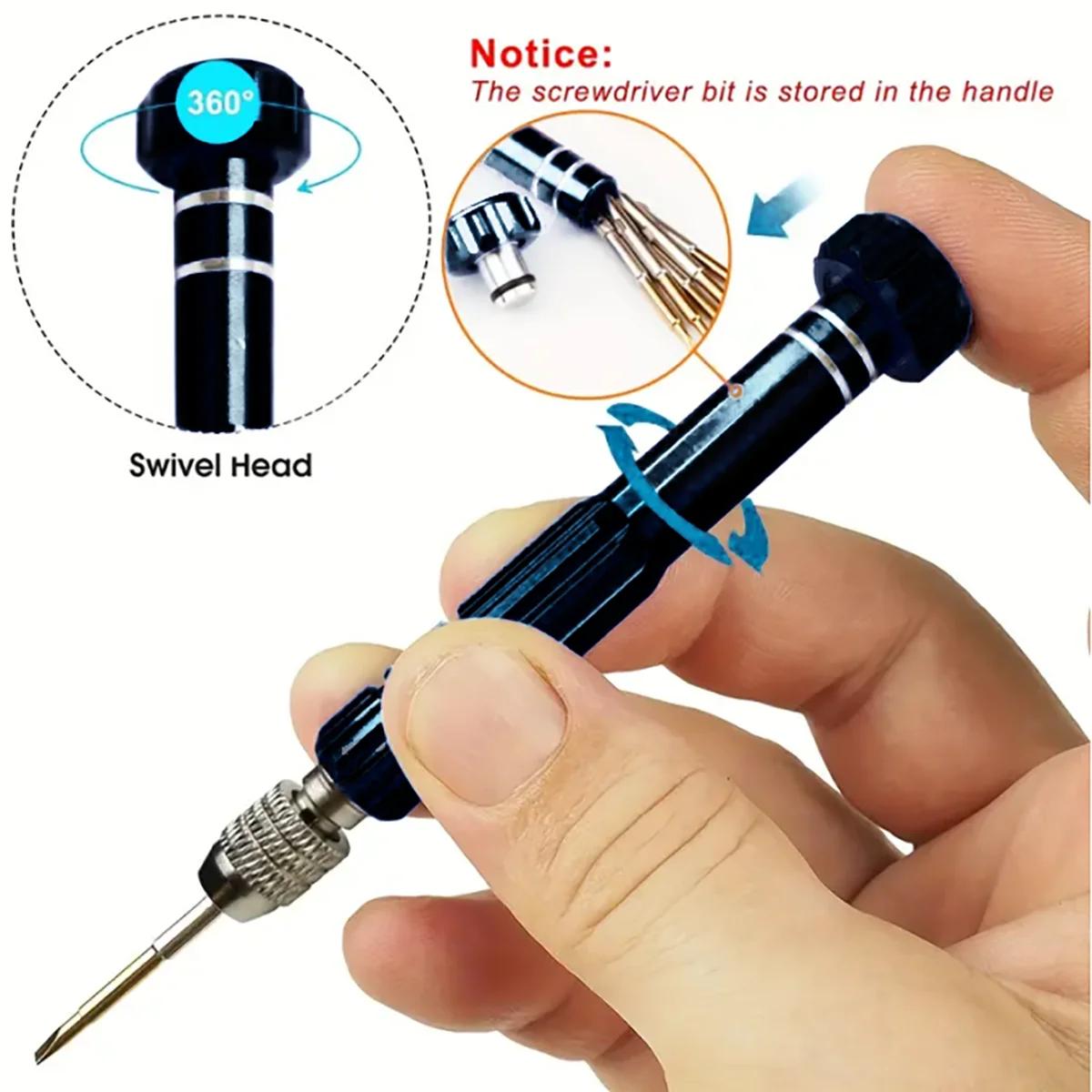 Kit de petit tournevis multifonctionnel 5 en 1, outil de réparation pour lunettes, lunettes de solei