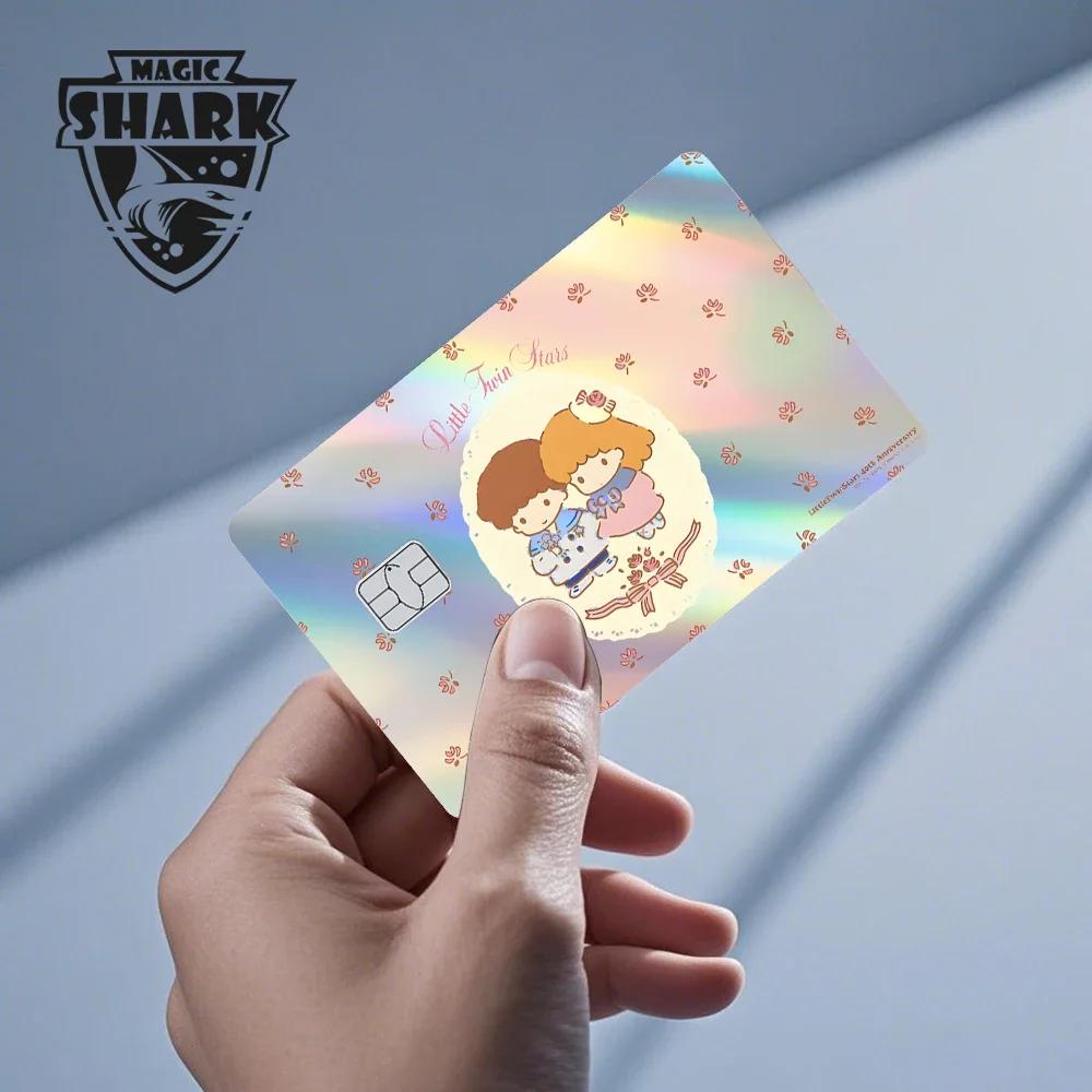 Offre spéciale Hello Kitty Kuromi holographique Laser Film brillant peau couverture autocollant pour
