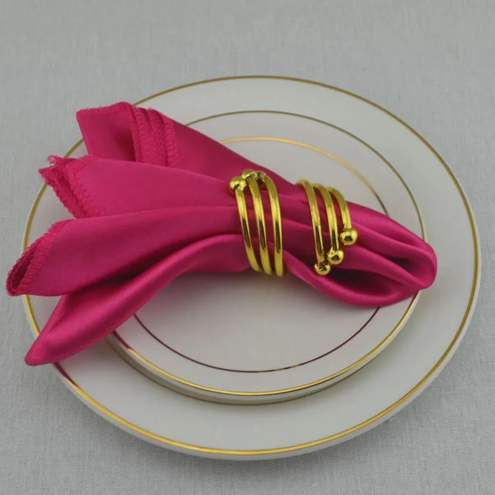 Serviettes en Satin pour Décoration de Mariage, Anniversaire, ixde Noël, Grill, Torchon, Mouchoir, F