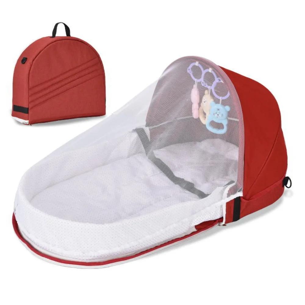 Lit de bébé pliable portable, lit d'appoint pour nouveau-né, anti-pression, lit de voyage avec desig