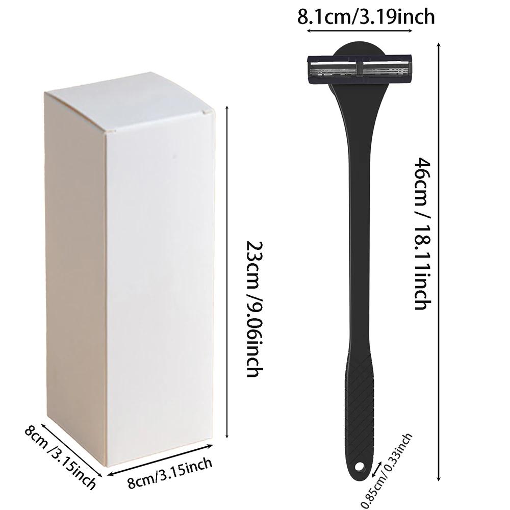 Rasoir à dos en Silicone 2 en 1 pour hommes, épurateur avec trois couches pour une épilation efficac