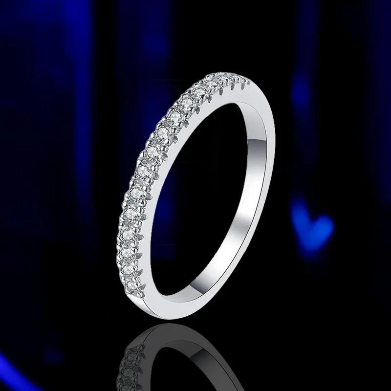 Stylo testeur de diamant Moissanite pour femme, anneau à queue unique, bracelet de mariage assorti e