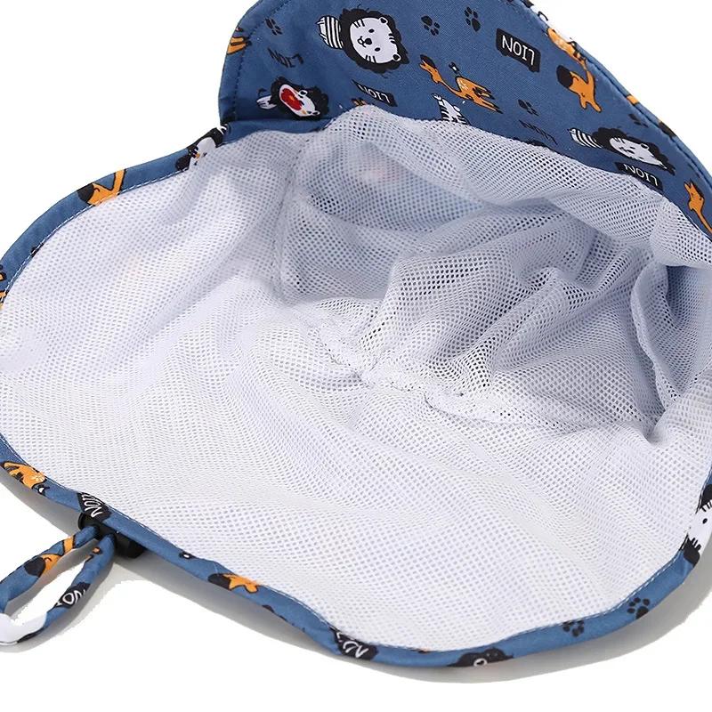 Nouveau Panama été bébé seau chapeau pour garçons filles dessin animé respirant maille enfants plage