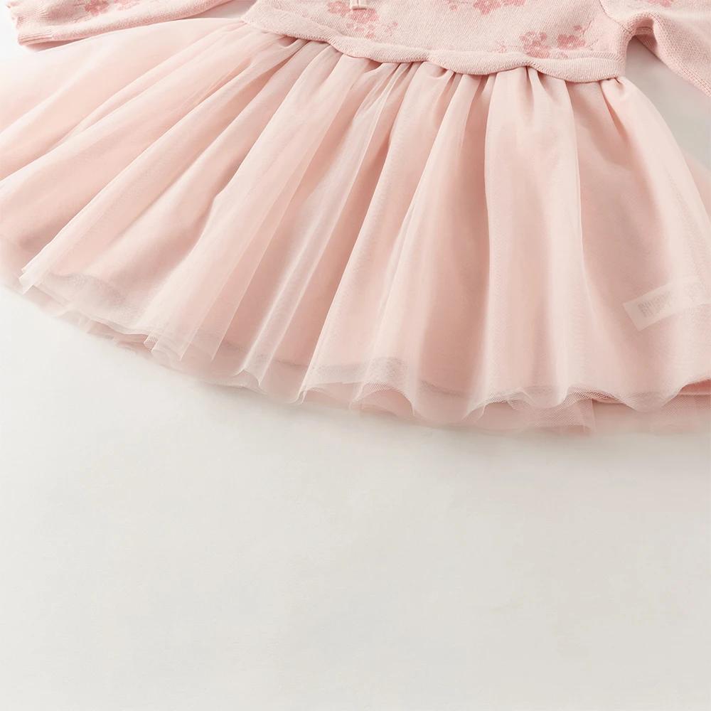 Dave Bella robe de princesse pour filles bébé automne hiver enfants à manches longues charme doux mi