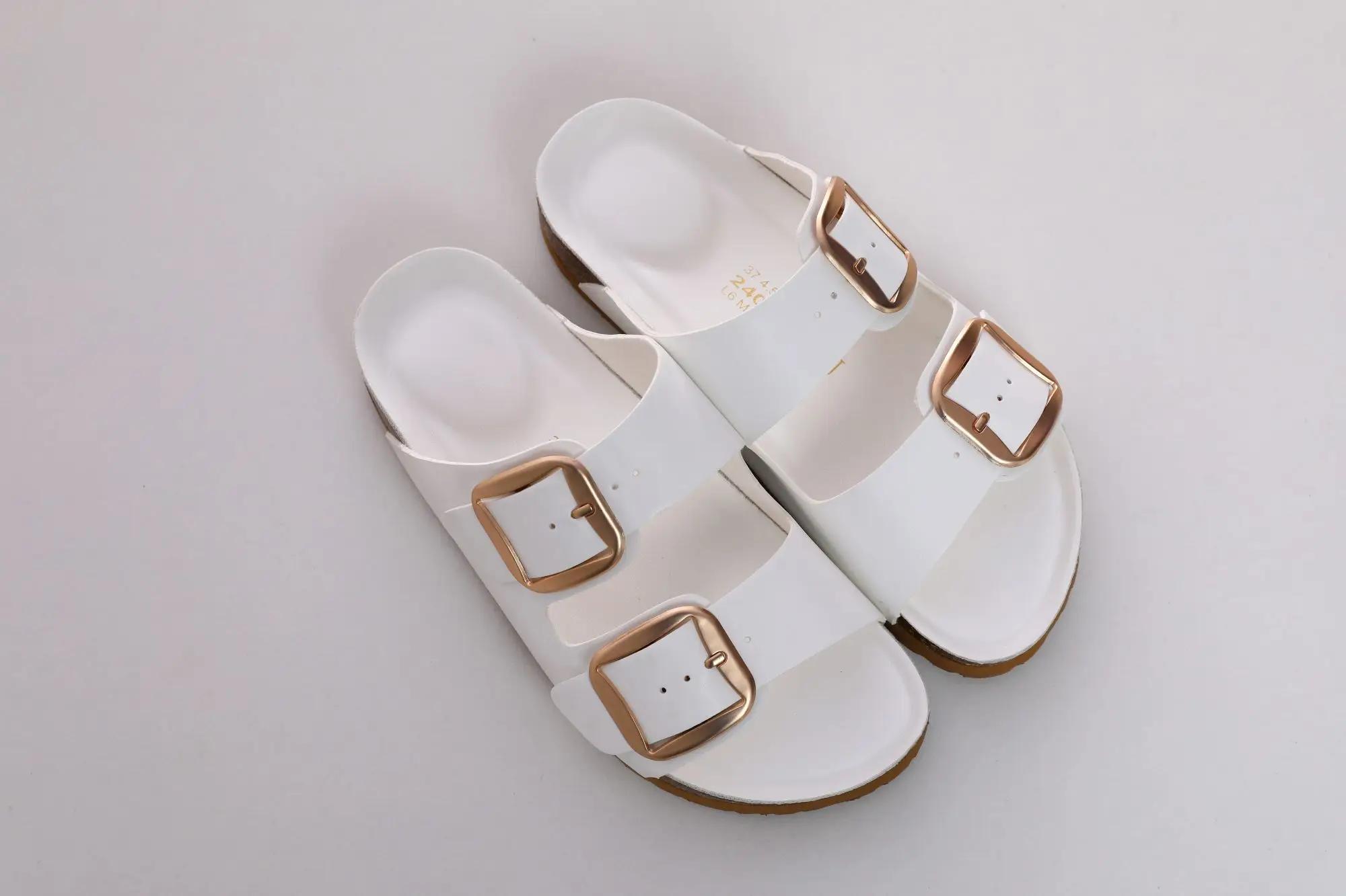 SUFU Pantoufles d'été confortables à enfiler pour femme avec sangles à boucle réglables - Sandales e