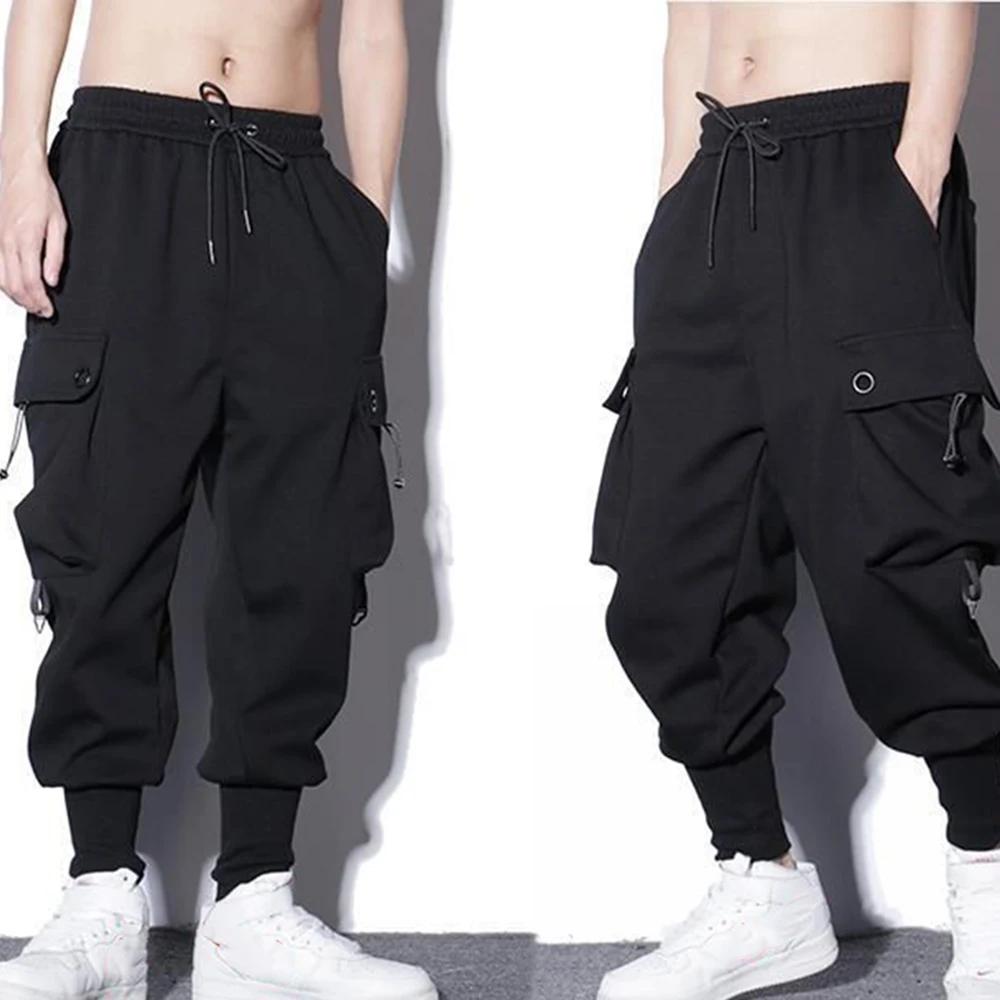 Sarouel ample hommes Cargo pantalon Hip Hop extérieur décontracté cheville longueur pantalon mode St