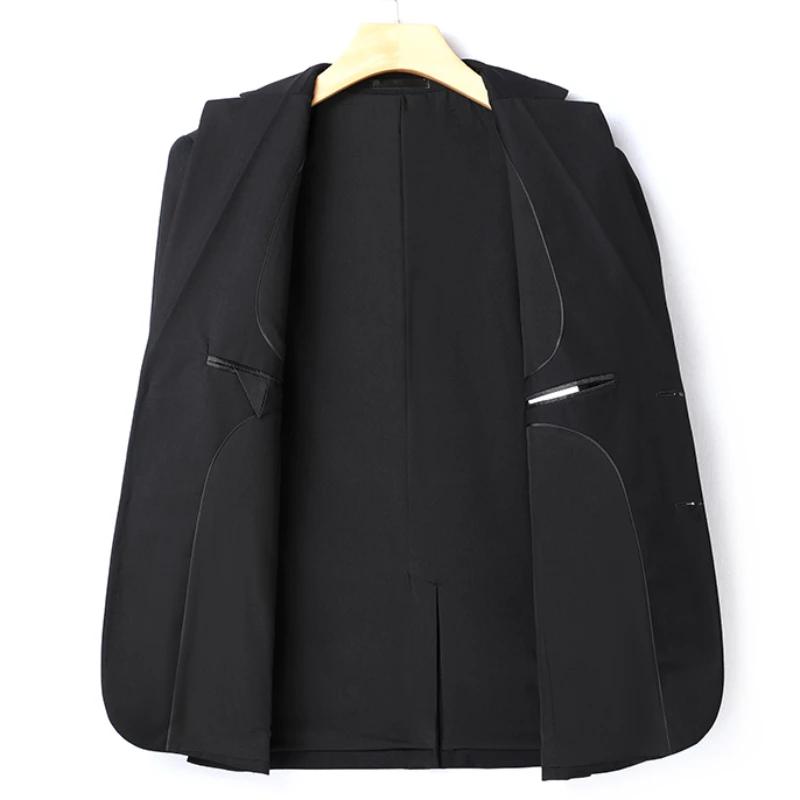 Nouveau (Blazer + pantalon) hommes d'affaires de mode Gentleman Style italien mince couleur unie cos