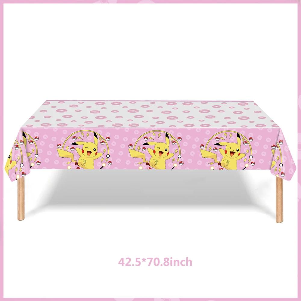 Nappe Pokemon, décorations de fête d'anniversaire, vaisselle jetable pour réception-cadeau pour bébé