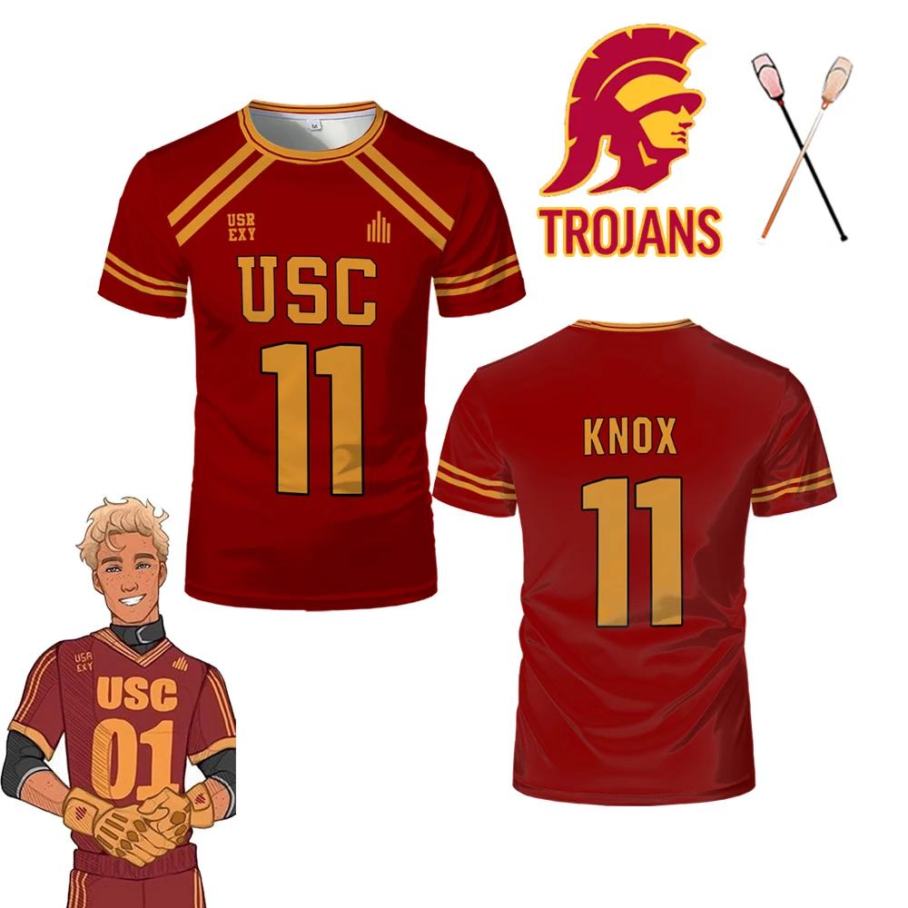 Maillot de Hockey The Foxhole Court Lacrosse, uniforme de Cosplay USC Trojans, T-shirt de sport resp