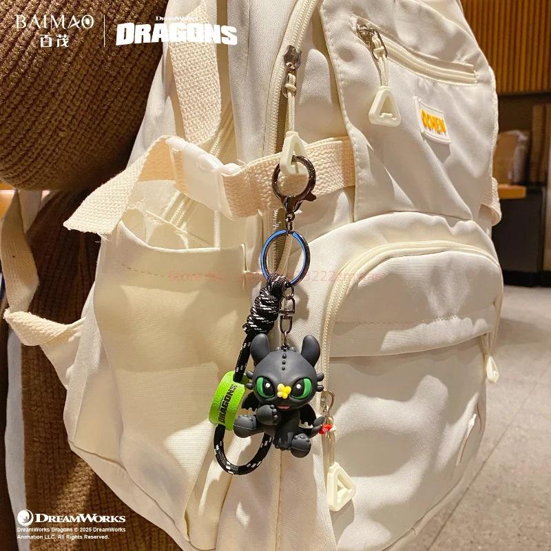 Authentique Dragon dompteur maître volant sans dents garçon porte-clés nouveau sac pendentif petits