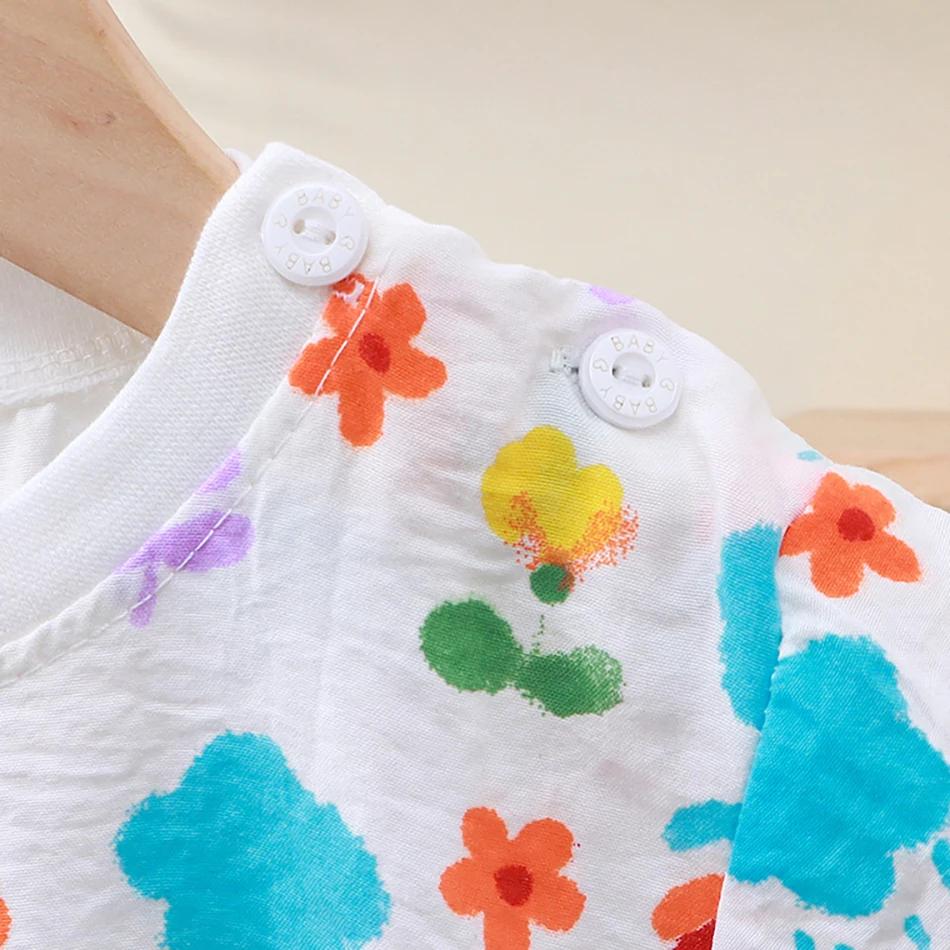 Ensemble 2 pièces doux pour enfants de 1 à 10 ans, Short respirant à manches courtes pour le récréat
