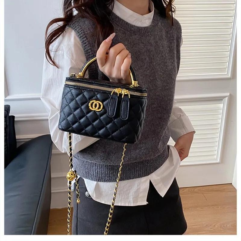 Sac à bandoulière matelassé de luxe 2026 pour femme avec chaîne – Sac à main polyvalent pour trajets