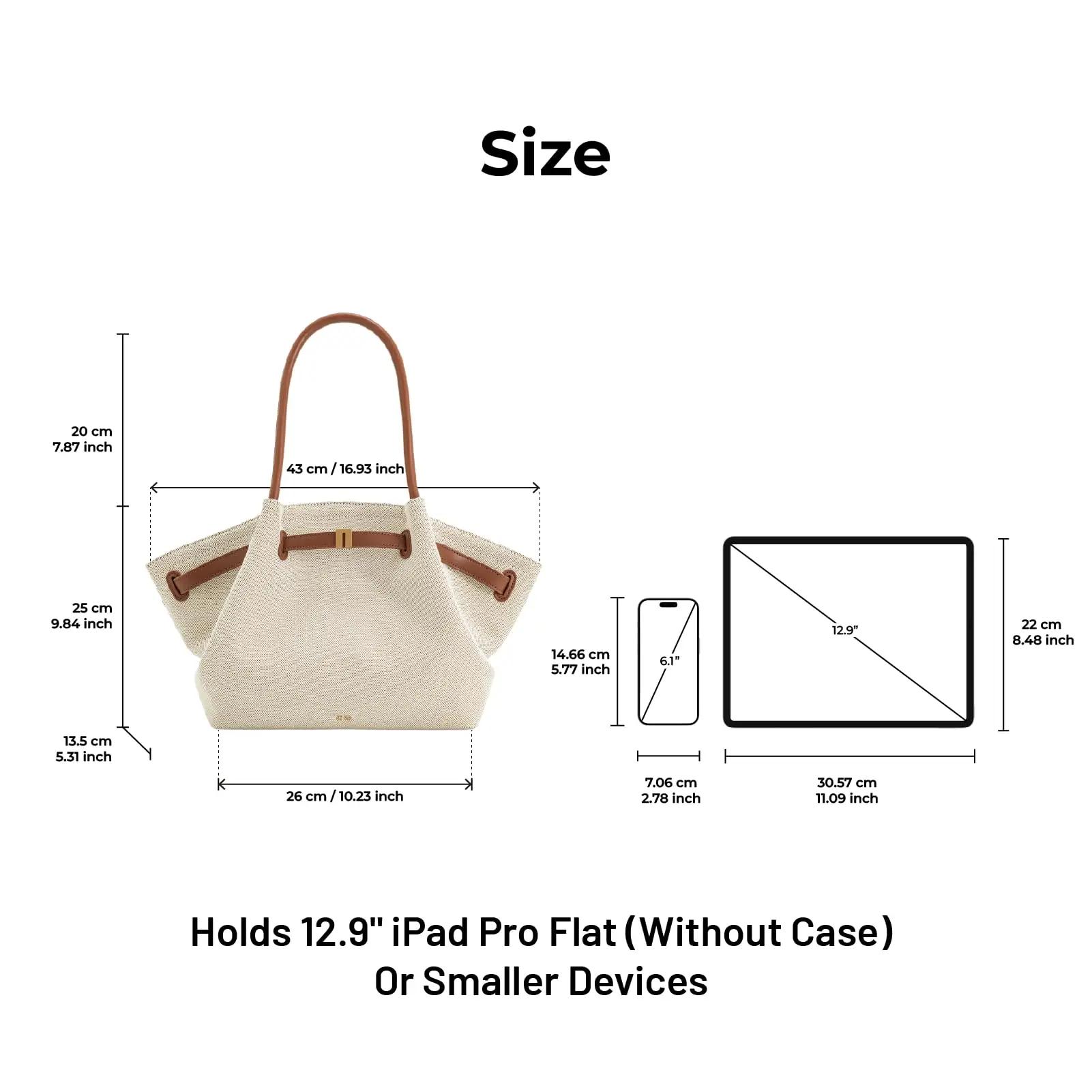 Sac bandoulière grand format en toile et cuir végétalien marron de haute qualité JW PEI pour femme,