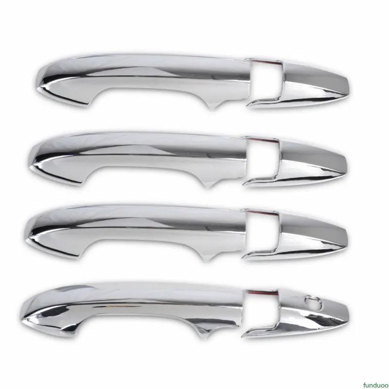 Pour Honda CRV CR-V 2007-2011 noir brillant en Fiber de carbone Chrome poignée de porte de voiture c