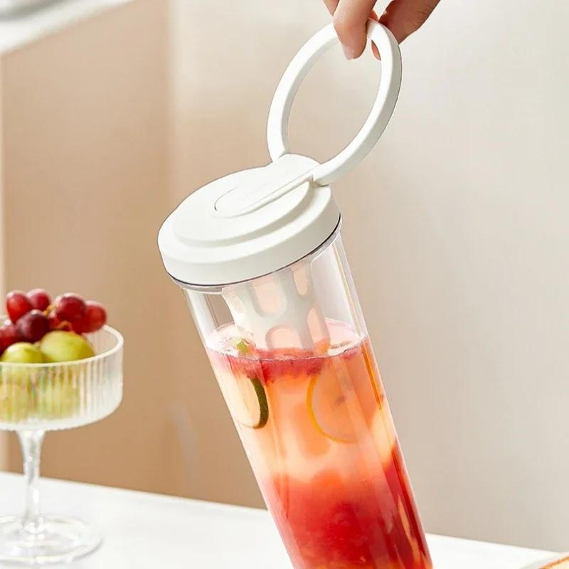 Cafetière à infusion froide manuelle 1L, avec poignée, bouteille d'eau de grande capacité, jus porta
