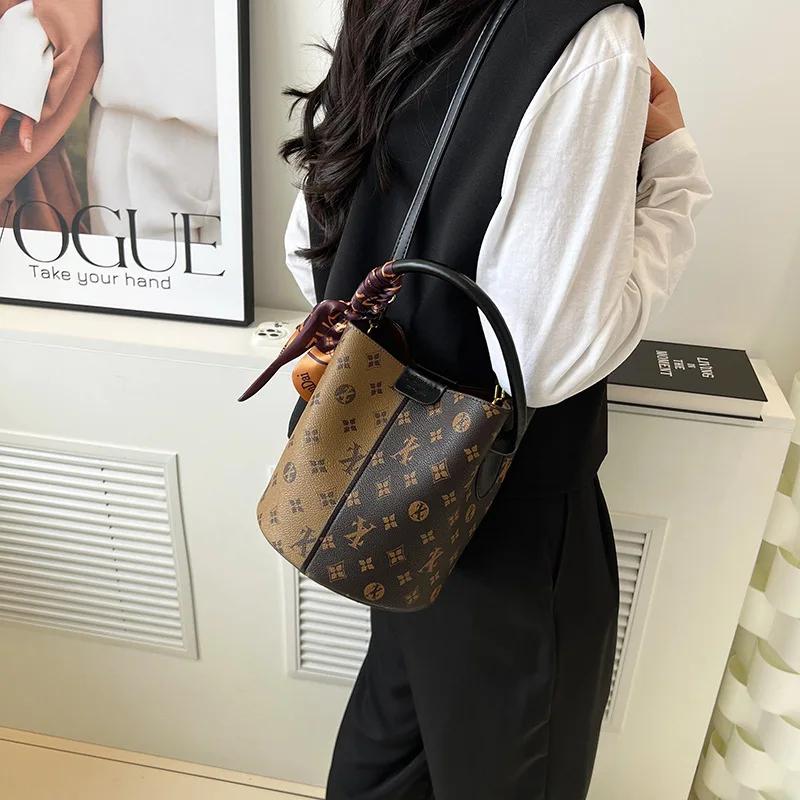 Sac de mode avancé pour femmes 2025, nouveau sac décontracté pour femmes, sac seau de grande capacit