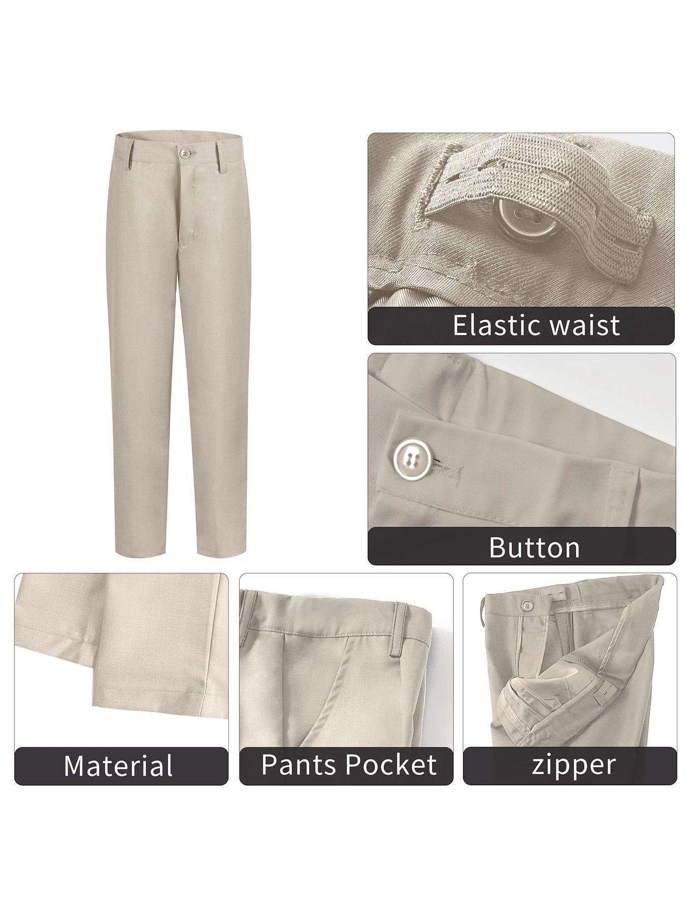Costume 5 pièces pour garçons : veste, gilet, pantalon, chemise, cravate – Idéal pour mariage, anniv