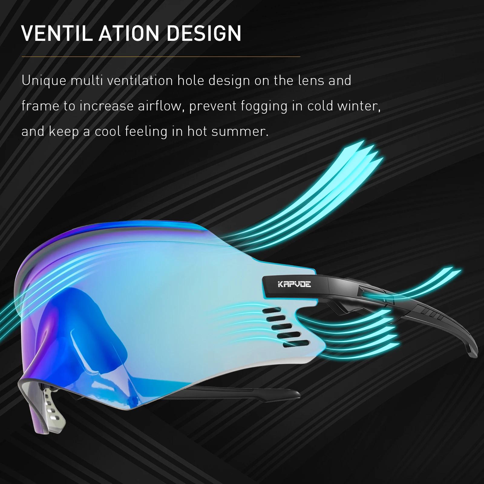 Kapvoe – lunettes de soleil pour vélo de route et vtt, Protection UV400, lunettes de cyclisme pour h