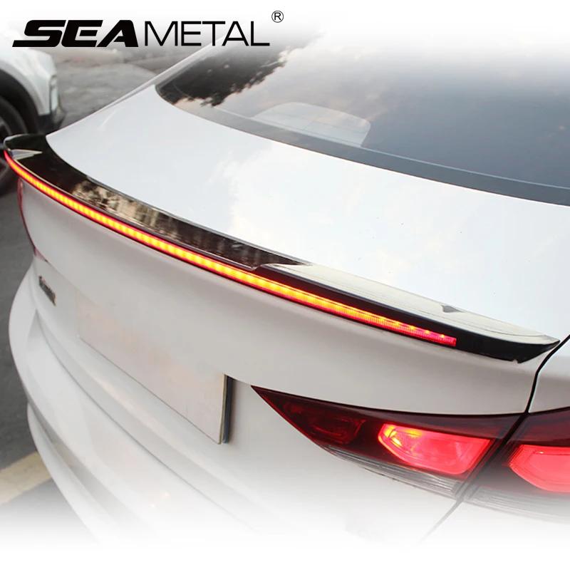 SEAMETAL 120cm Led Spoiler lumière universelle en Fiber de carbone voiture becquet arrière lampe à f