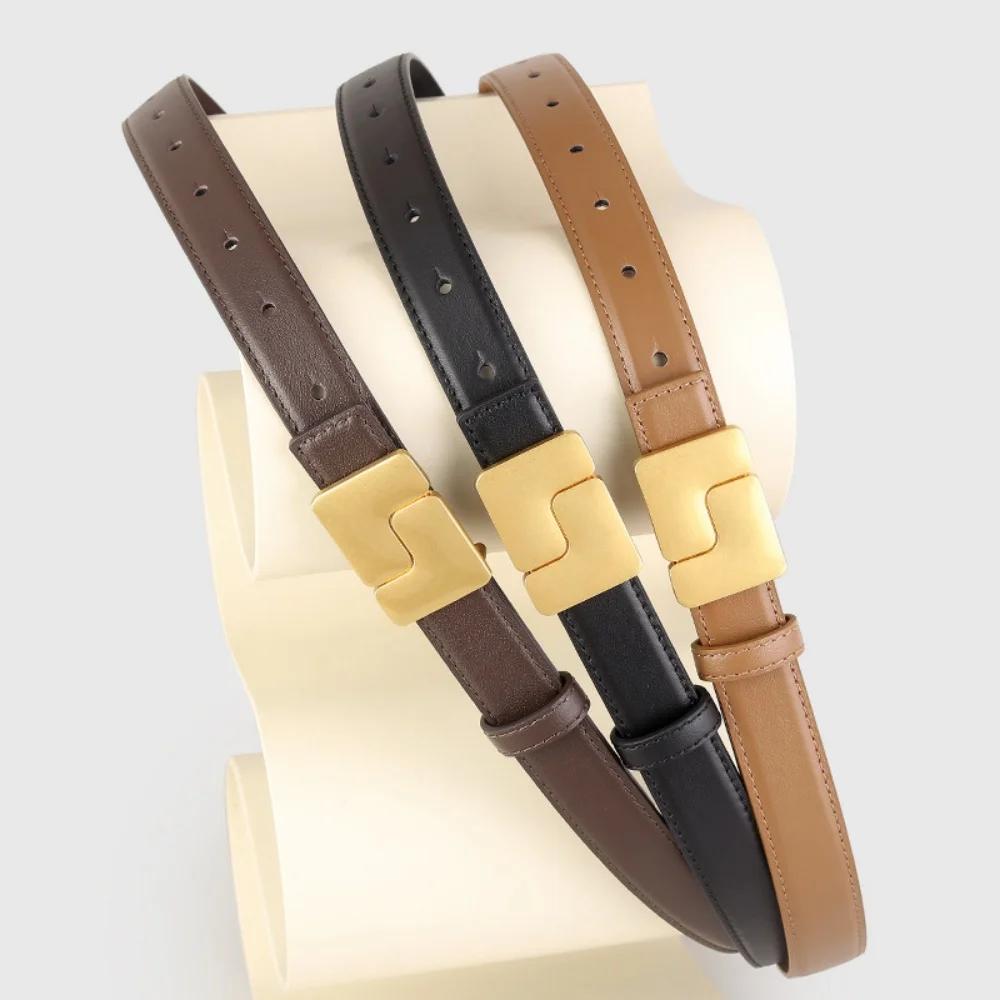 Ceintures en cuir véritable de Style coréen pour femmes, Corsets pour robe, ceintures avec boucle do
