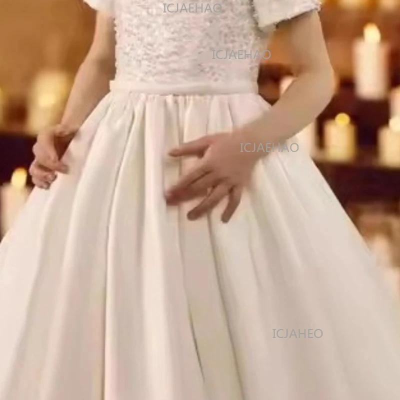 Robe de princesse élégante pour enfants 2026, style traîne, pour spectacle, demoiselle d'honneur, dé