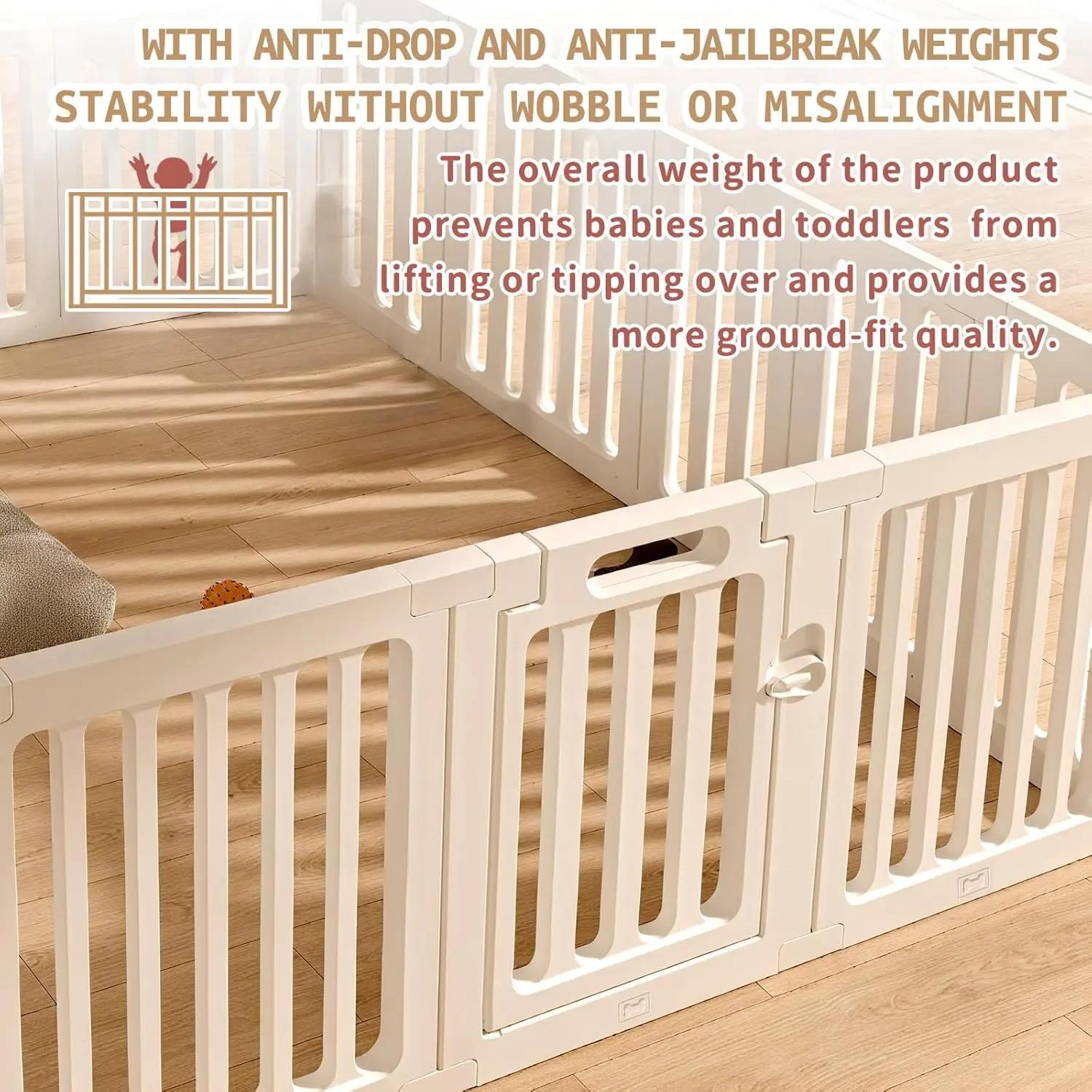 Parc bébé et enfant en bas âge, porte de sécurité pour clôture bébé, parc bébé pour intérieur et ext