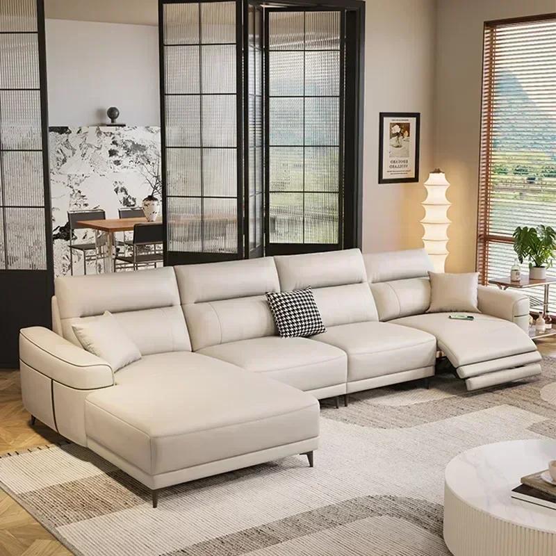 Luxe fantaisie canapé chaise moderne nordique causeuse inclinable canapé lit de repos en cuir Divani