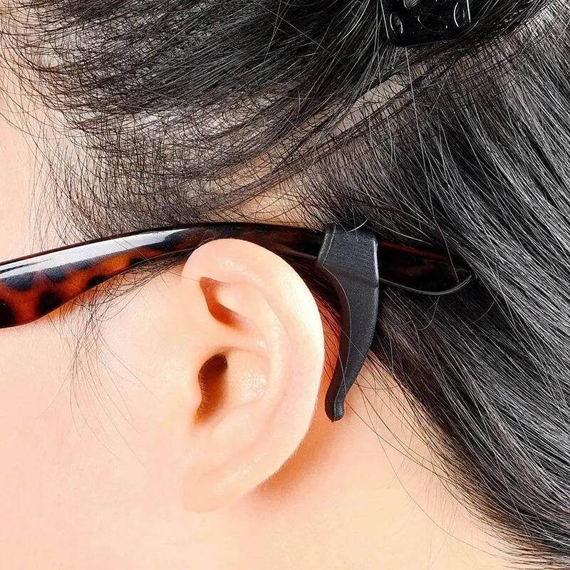10/20/30/100 pièces anti-dérapant Silicone oreille poignée lunettes jambe oreille crochet bouchon su