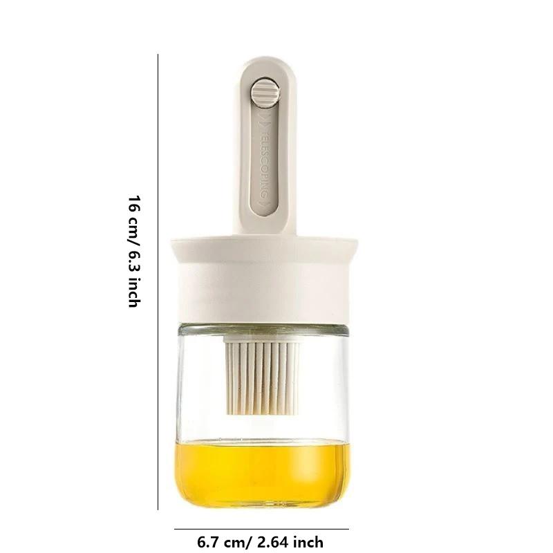 Bouteille distributrice d'huile sans BPA, ensemble de brosses en silicone pour la cuisson, le barbec
