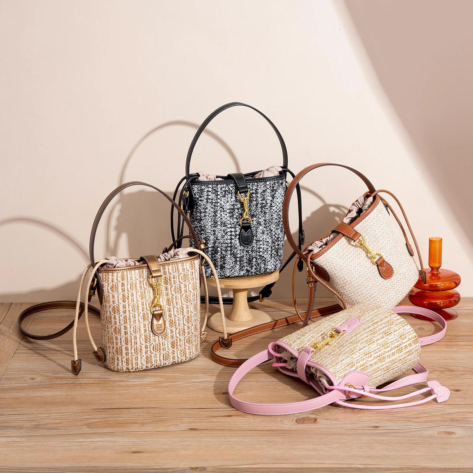 Sac de téléphone de vacances été nouveau sac à main tissé en herbe PP sac à bandoulière pour femme