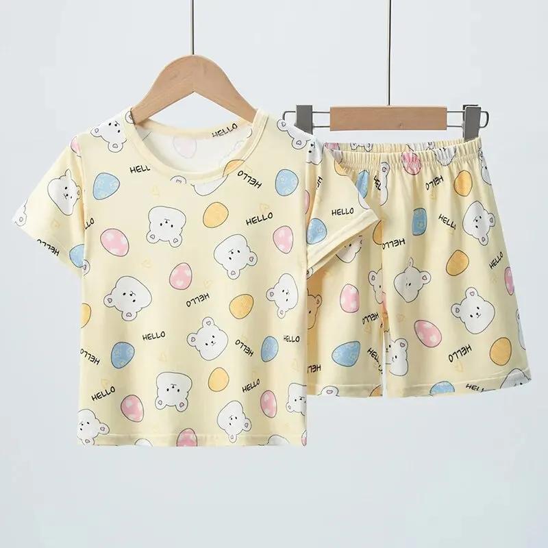 Vêtements d'été pour enfants, Short à manches courtes, costume 2 pièces pour garçons et filles, cost