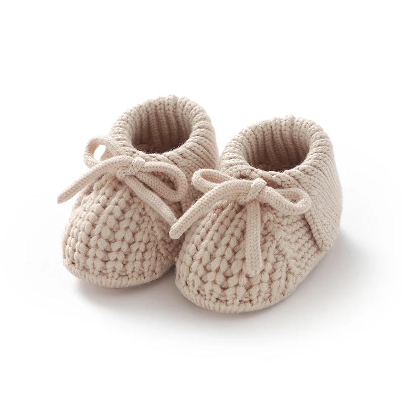Chaussures tricotées pour bébé de 0 à 18 mois, jolies bottes de marche respirantes rabattues pour no