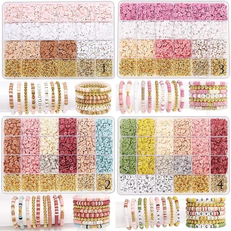 Kit de fabrication de bracelets en perles d'argile DIY 1900+ pièces - Bijoux d'amitié avec des perle