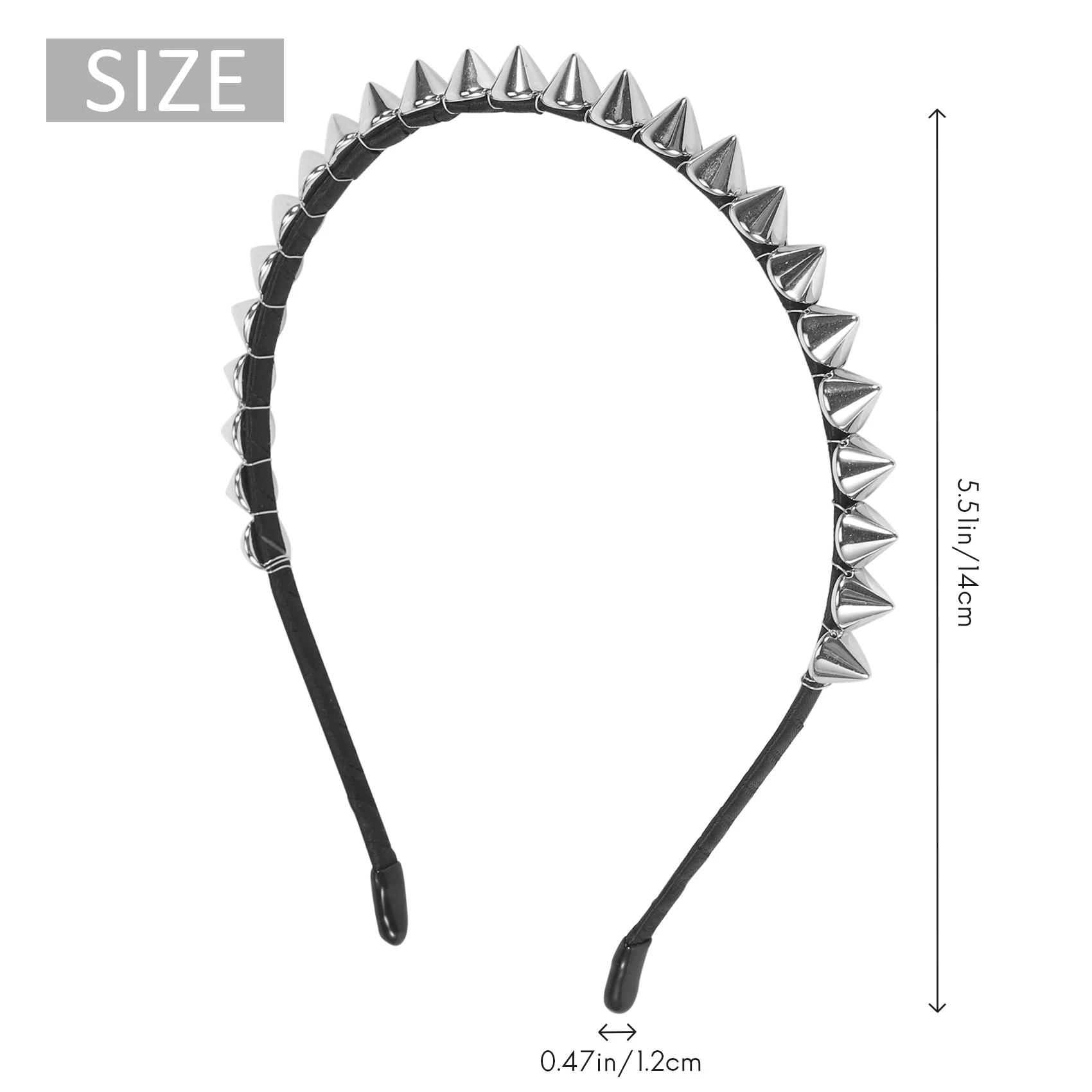 Argent métal Stud Rivet Spike bandeau cheveux bandeau Aliceband Punk fille